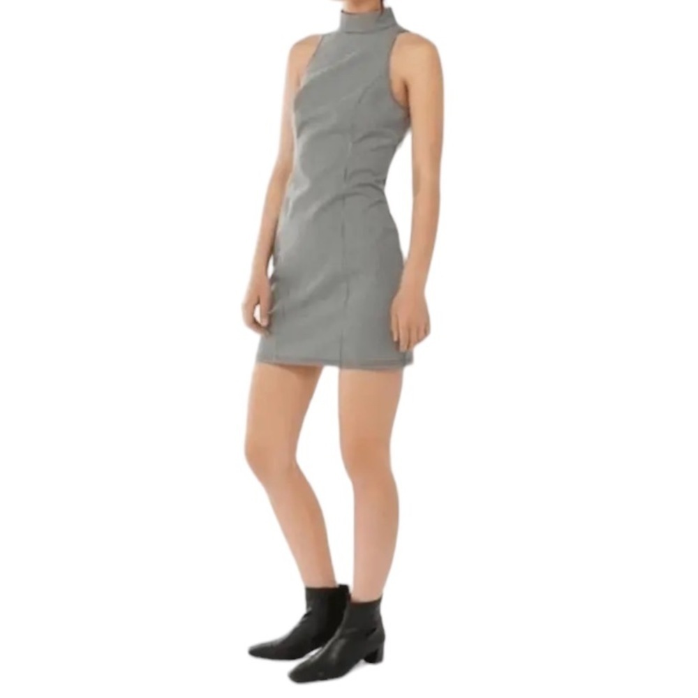 Urban Outfitters | Annette Houndstooth Sleeveless Mock Neck Dress Size Large